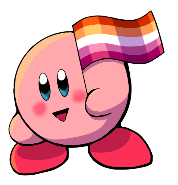 Producto - Sticker Kirby pride lésbico