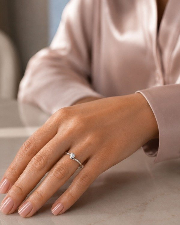 Producto - Anillo Solitario de Plata - 1
