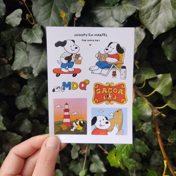 Producto - Plancha de stickers Snoopy MDP
