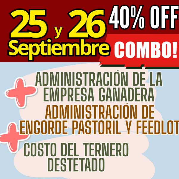 Producto - COMBO 3 CURSOS:Gestión Ganadera + Costo del Ternero + Engorde Pastoril y Feedlot - 0
