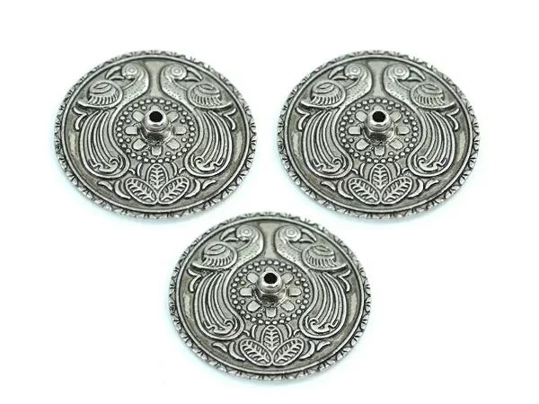 Producto - PORTA SAH PAVO REAL METAL PLATA