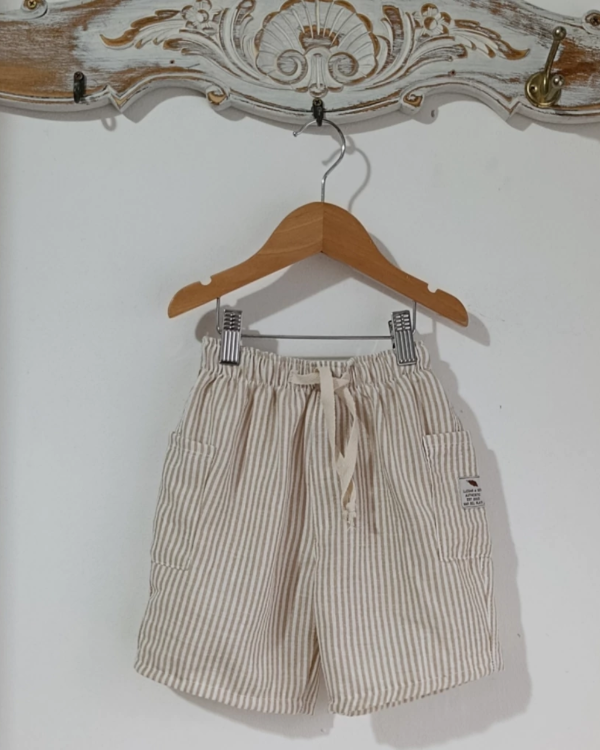 Producto - SHORT CARGO POLINA NIÑO RAYADO - 7