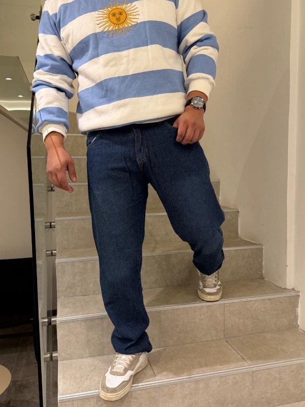 Producto - MOM RECTO BRUNO AZUL