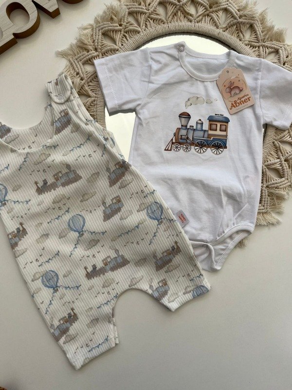 Producto - Set de Jardinero + body estampado - COD 676