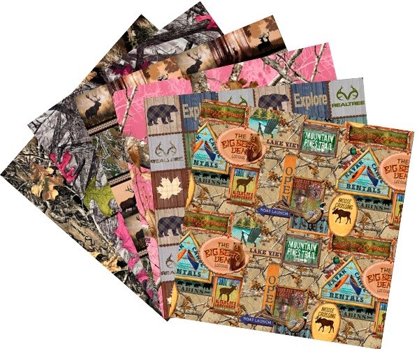 Producto - Pack CACERÍA, BOSQUE, CAZADOR 6 Cortes 20x20 Tela Patchwork