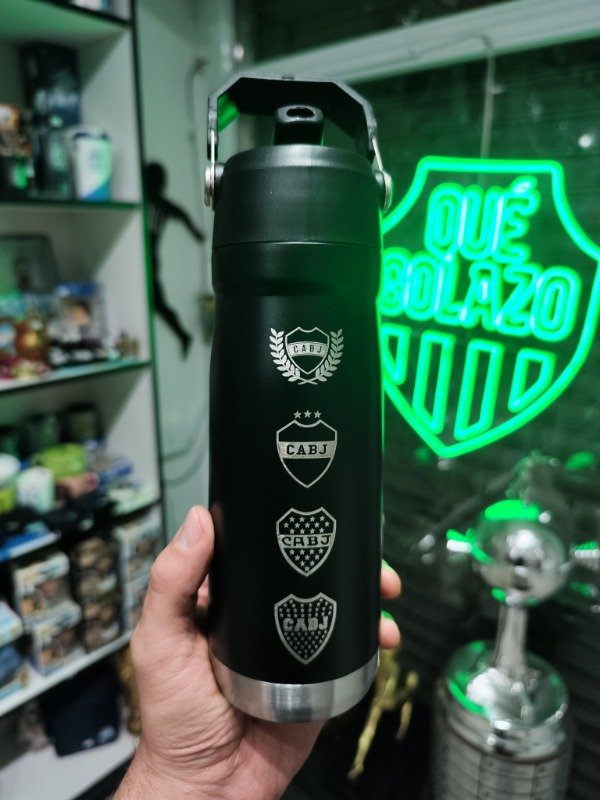 Producto - Botella Boca Juniors térmica Frio / Calor con manija 650ml