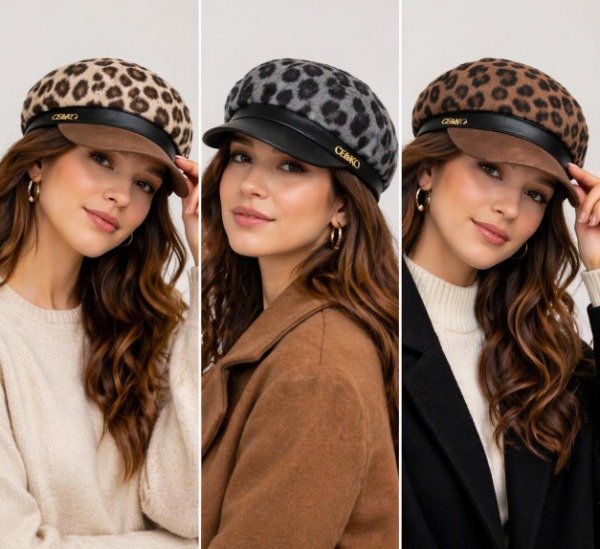 Producto - Boina Mujer Animal Print 3 Colores CC