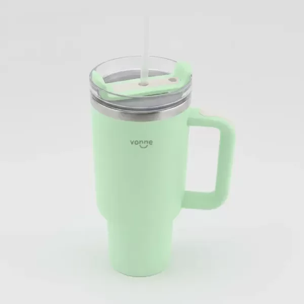 Producto - Vaso Termico Vonne Con Sorbete 1,18l Ultraresistente Outdoor Verde Agua Lisa