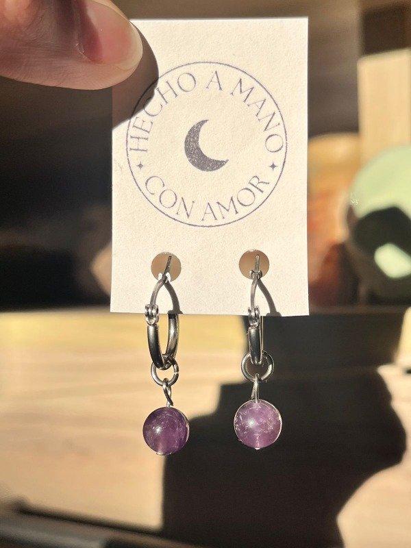 Producto - Amatista bolita (acero quirurgico)