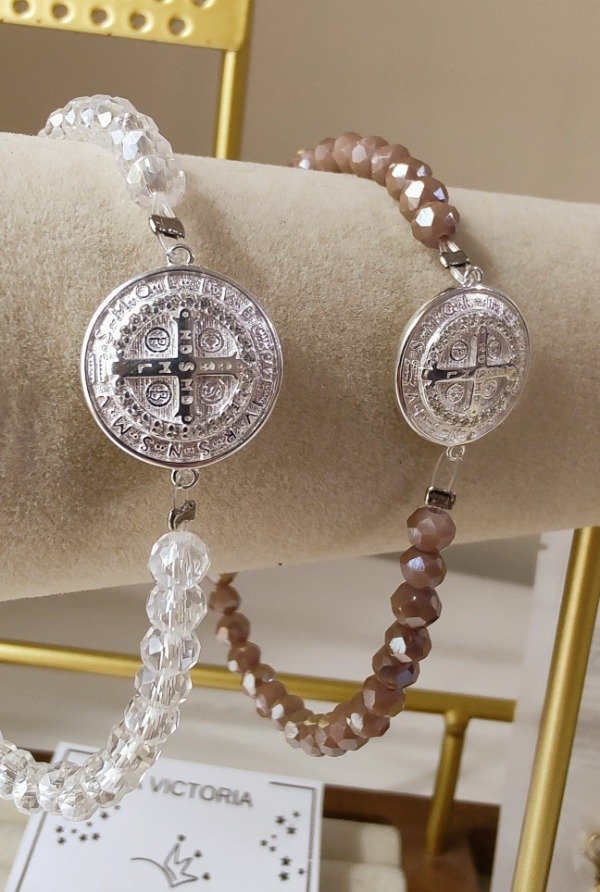 Producto - Pulsera san Benito cubics y cristales. Plata 925 (consultar color)