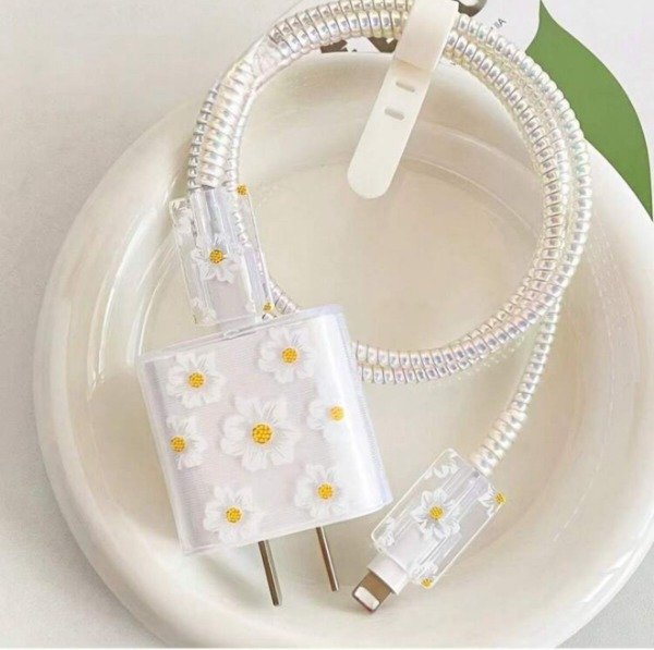 Producto - Protector para cargador 20W iPhone margaritas