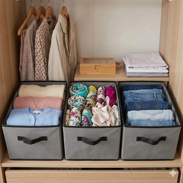 Producto - CAJA ORGANIZADORA GUARDADO TELA 28CM - 0