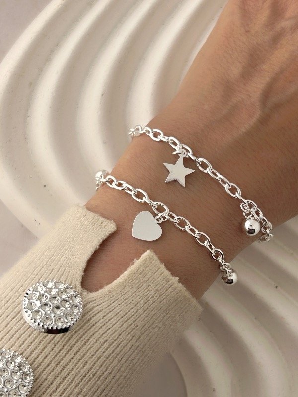 Producto - PULSERA CON BOLITAS Y DIJES 1423