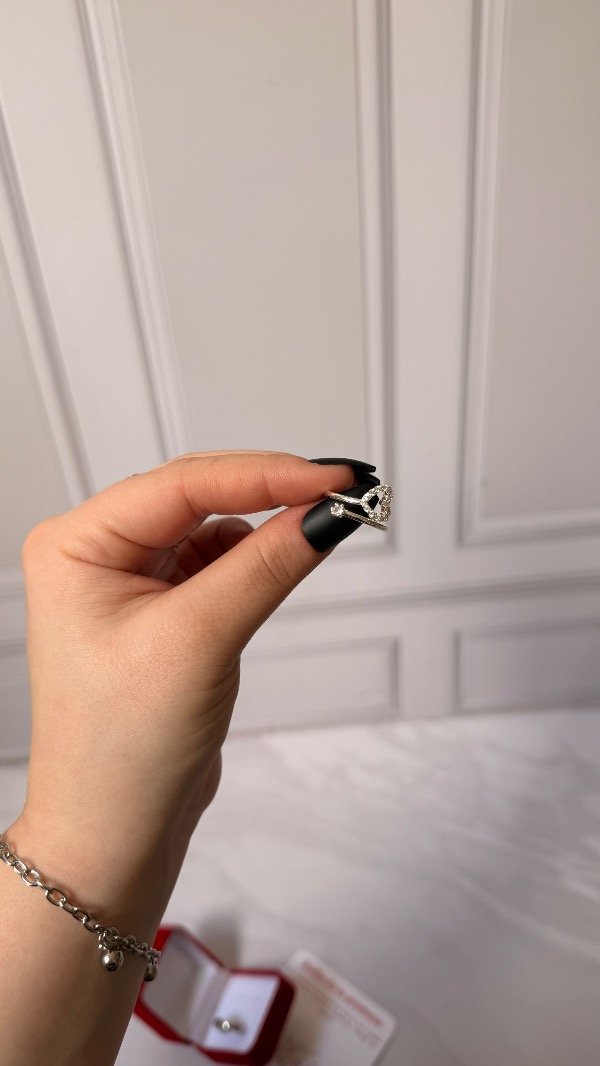 Producto - Caja de anillos de la promesa - alianza + anillo corazón regulable - 2