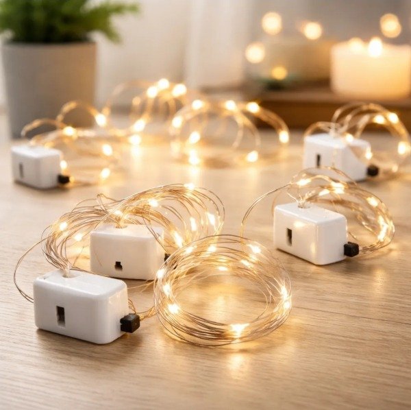 Producto - Luz alambre led 2mt con pila incluida