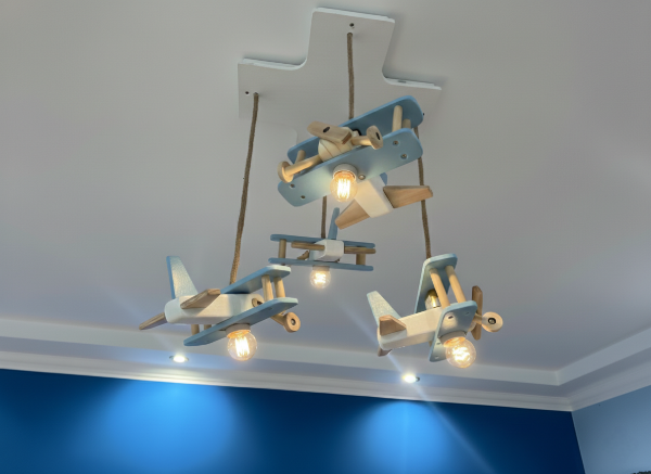 Producto - Lámpara colgante x 4 Avionetas Envío GRATIS