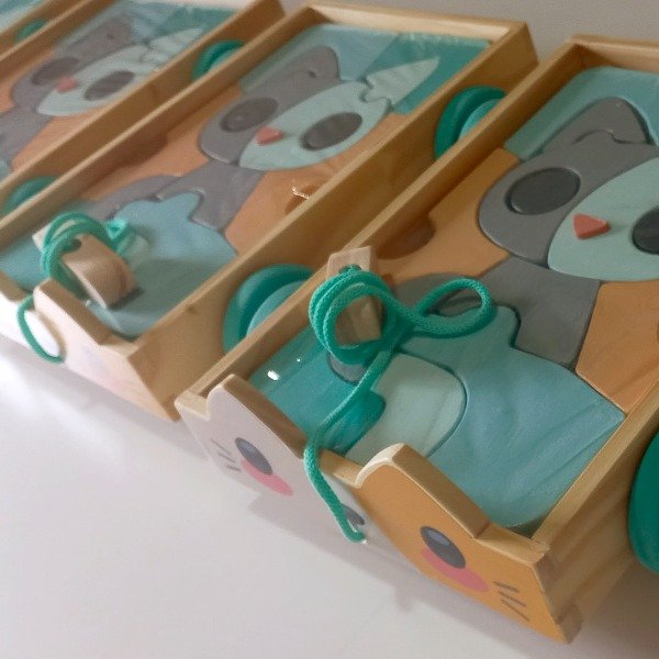Producto - Carrito de Arrastre con 15 piezas de puzzle. - 3