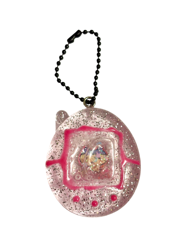 Producto - Tamagotchi shaker transparente con glitter