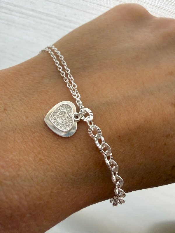Producto - Pulsera corazón plata 925