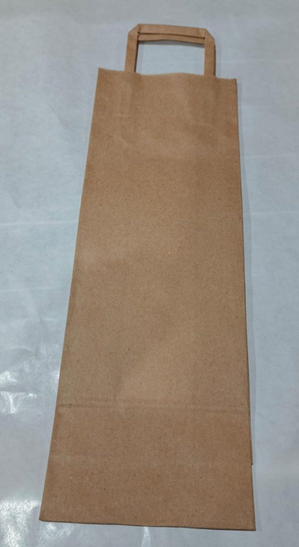 Producto - BOLSA REGALO KRAFT 14x8x40 PARA BOTELLA
