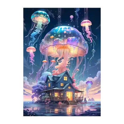 Producto - DIAMOND PAINTING 30X40 MEDUSAS EN EL CIELO