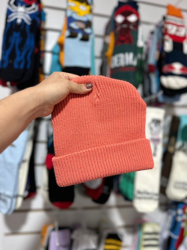 Producto - Beanie punto inglés salmón