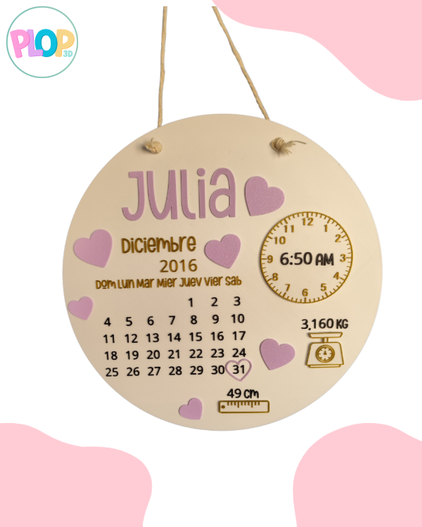 Producto - Cartel de nacimiento 25cm.