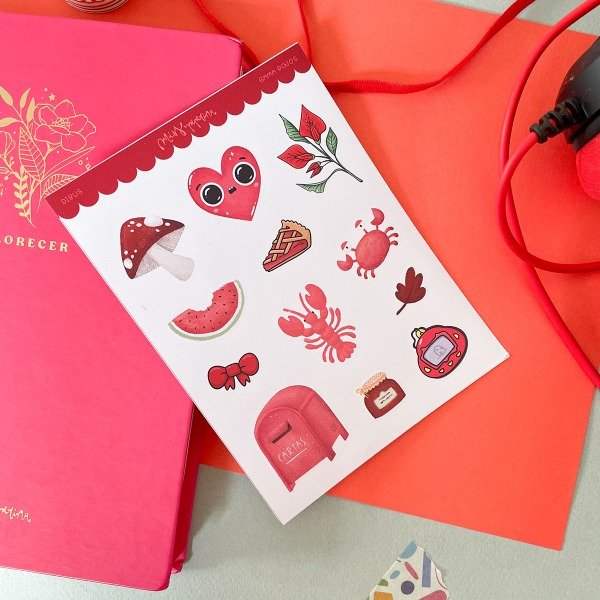 Producto - Stickers Dibus - Gama Rojos