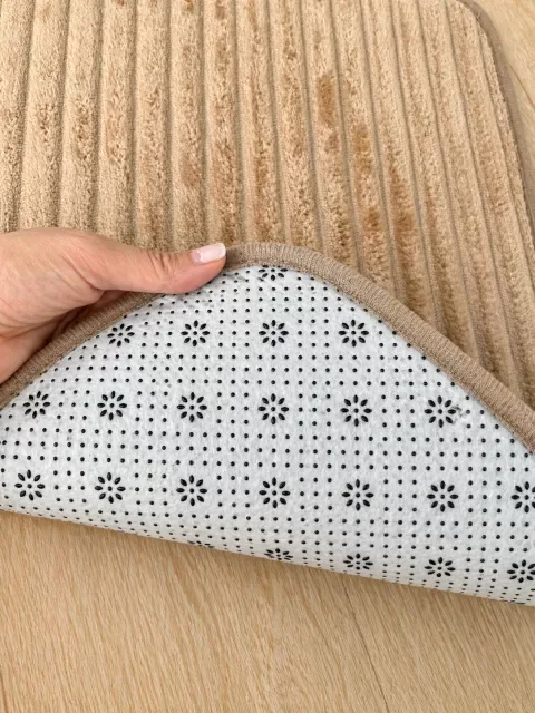 Producto - Alfombra De Baño Canelón Beige - 1