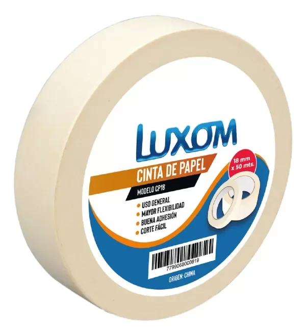 Producto - CINTA DE PAPEL 18MM - LUXOM
