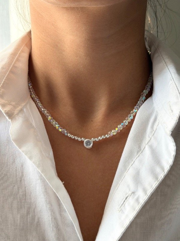 Producto - Gargantilla cristal susano tornasol