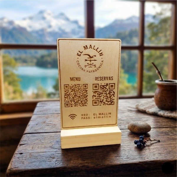 Producto - Cartel QR en Madera