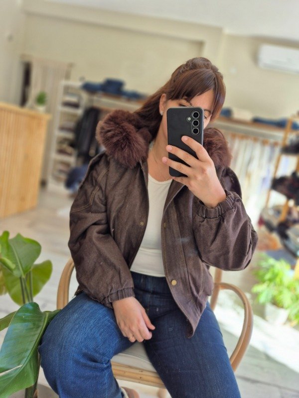 Producto - Campera Denim Con Piel Dakota