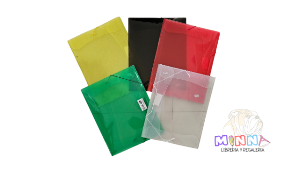 Producto - Carpeta Plástica 3 Solapas Transparentes C/ Elastico A4