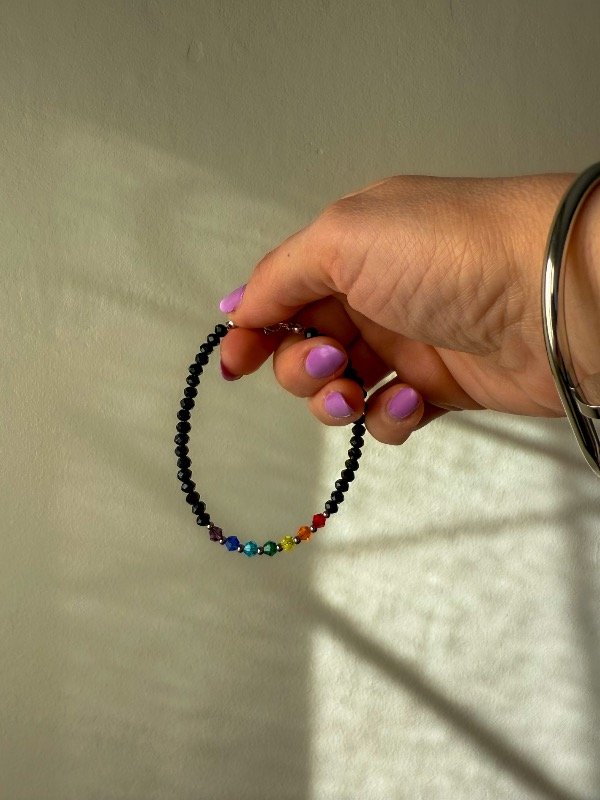 Producto - Pulsera 7 chakras negra