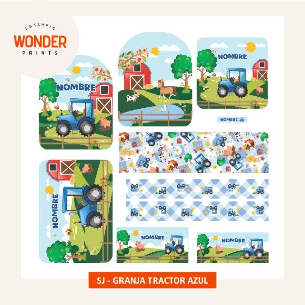 Producto - SJ - GRANJA / TRACTOR AZUL