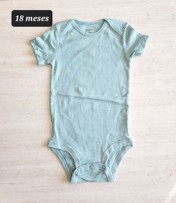 Producto - Body manga corta carters talle 18 meses rayado verde