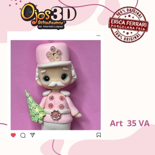 Producto - Ojito 3D art 035 Erica Ferrari AGUA MARINA AM