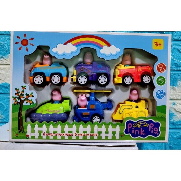 Producto - Set auto peppa pig por 6
