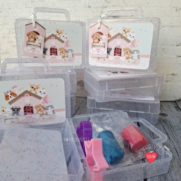 Producto - Valijita Plástica  GLITTER  con Masa - 3