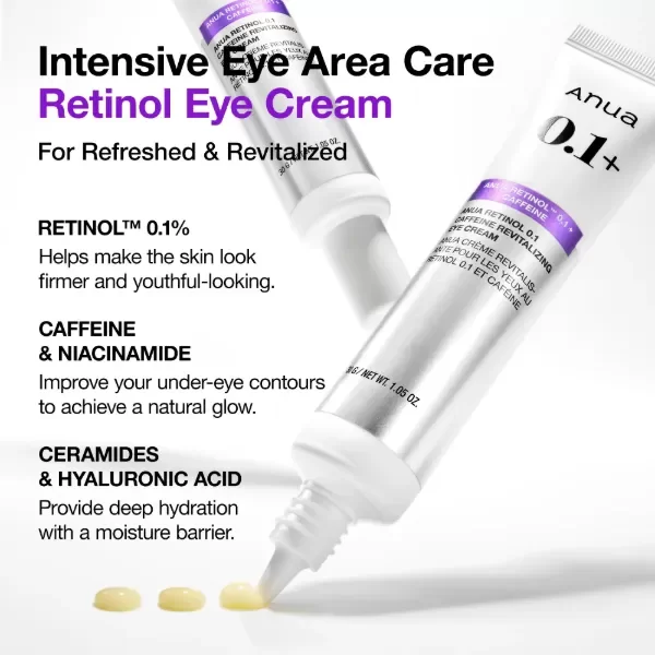 Producto - Anua Retinol 0.1 Caffeine Revitalizing Eye Cream 30g - 1