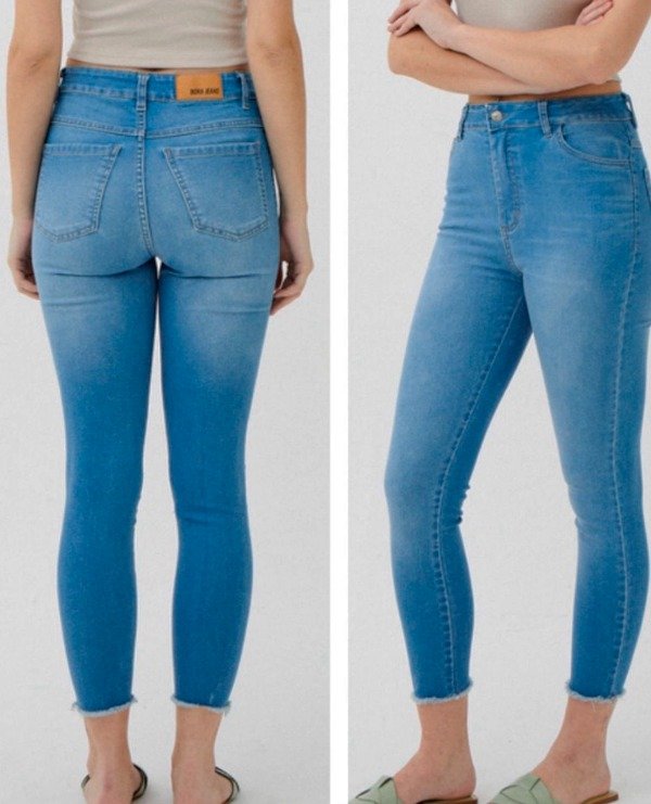 Producto - SALE - jean Bora crop tiro alto elastizado