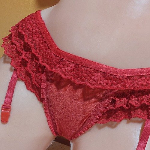 Producto - Portaligas de Licra con tanga color rojo Cod A8-03