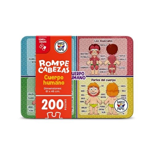 Producto - Rompecabezas en lata 200 piezas - Cuerpo Humano