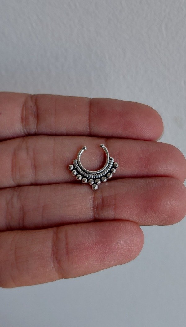 Producto - Aro de Plata Falso Septum Bali (unidad)