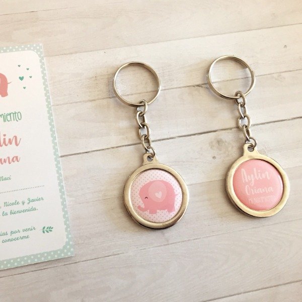 Producto - Souvenir Pack Tarjeta y Llavero cadena personalizado - Nacimiento