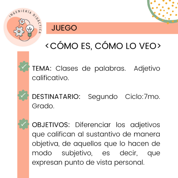 Producto - Cómo es, cómo lo veo