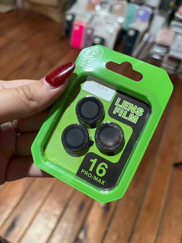 Producto - Iph 16 pro y iph 16 pro max protector de camara brillo negro