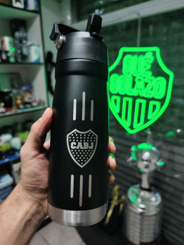 Producto - Botella Boca Juniors térmica Frio / Calor con manija 650ml (1)