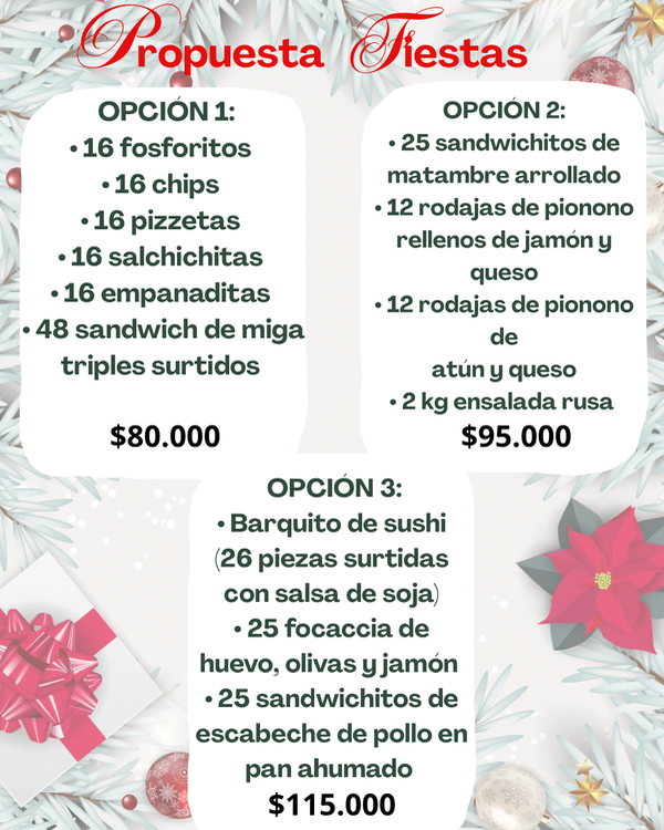 Producto - Catering fiestas 2025/2026